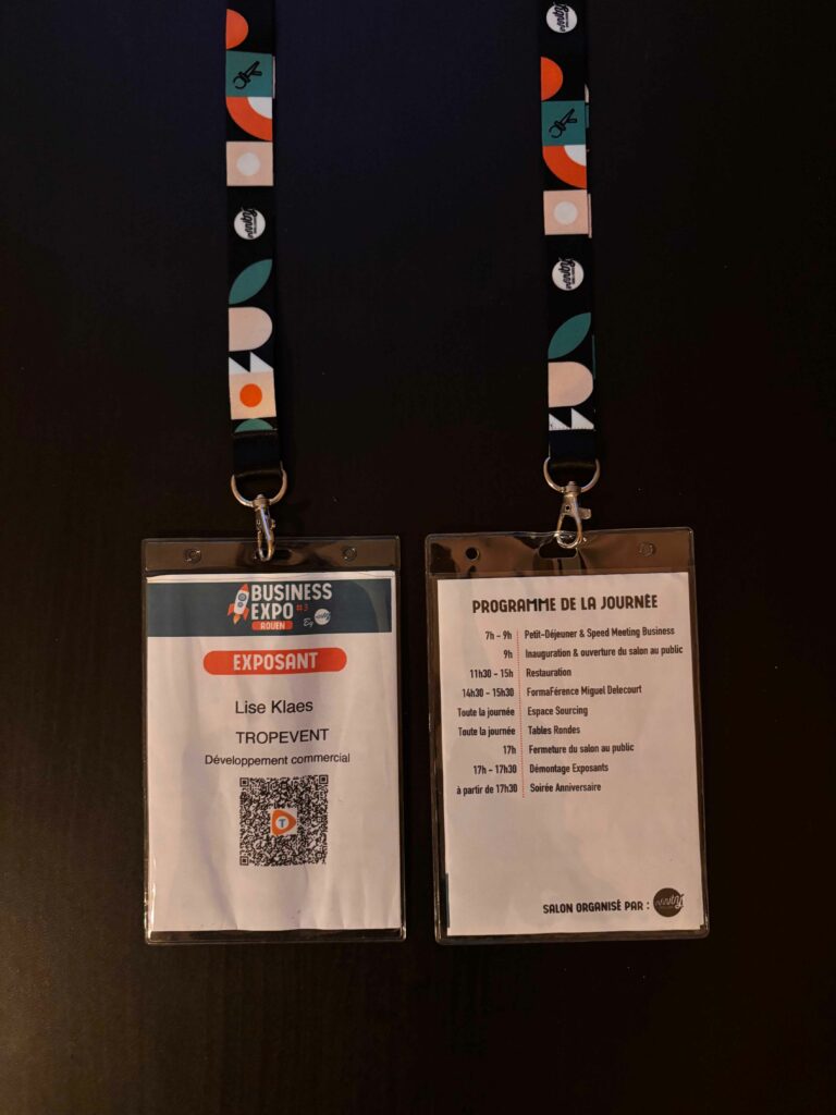 Badge Exposant Parc expo